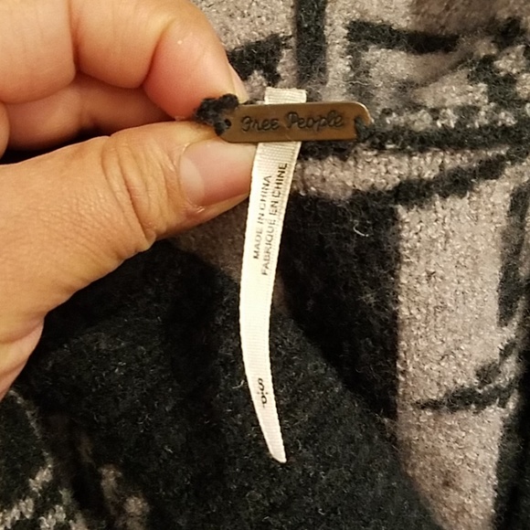 free people  wool lined pull over hoodie sweater S - Picture 6 of 8